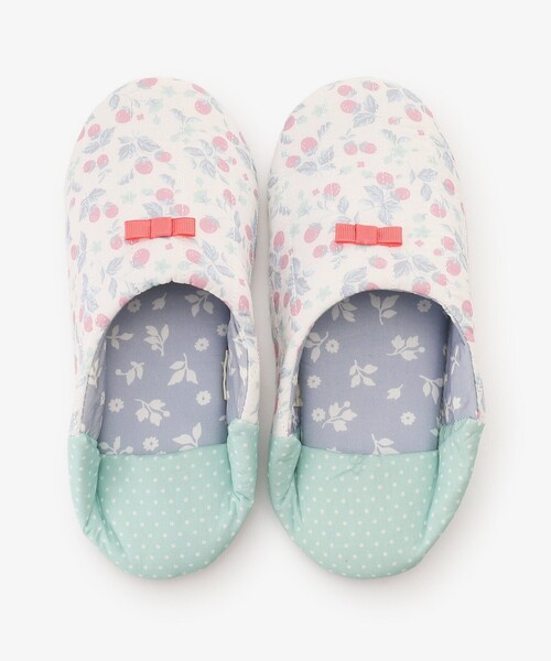 Afternoon Tea（アフタヌーンティー）の「フラワーウォッシャブルキルトバブーシュ型ルームシューズ（ルームシューズ/スリッパ・レディース・オレンジ/ピンク・ONE SIZE）」の8枚目の写真