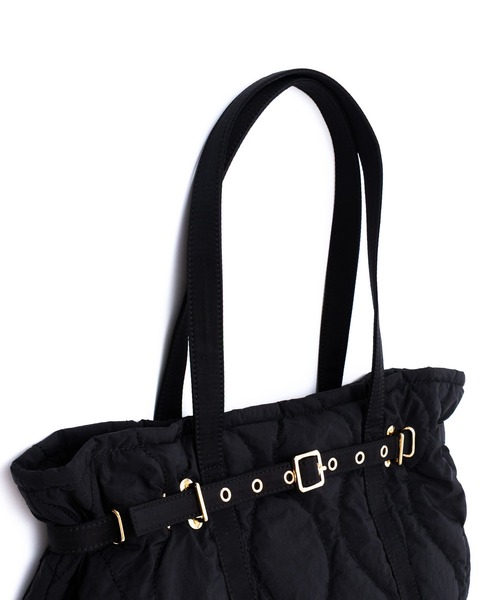 VitaFelice(ヴィータフェリーチェ)の「ベルトデザインキルティングトートバッグ(トートバッグ・レディース・グレー/ブラウン/ブラック・FREE)」の7枚目の写真