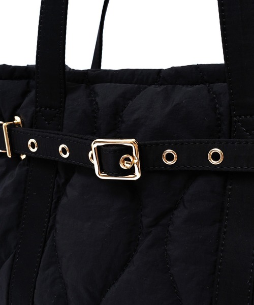 VitaFelice(ヴィータフェリーチェ)の「ベルトデザインキルティングトートバッグ(トートバッグ・レディース・グレー/ブラウン/ブラック・FREE)」の8枚目の写真