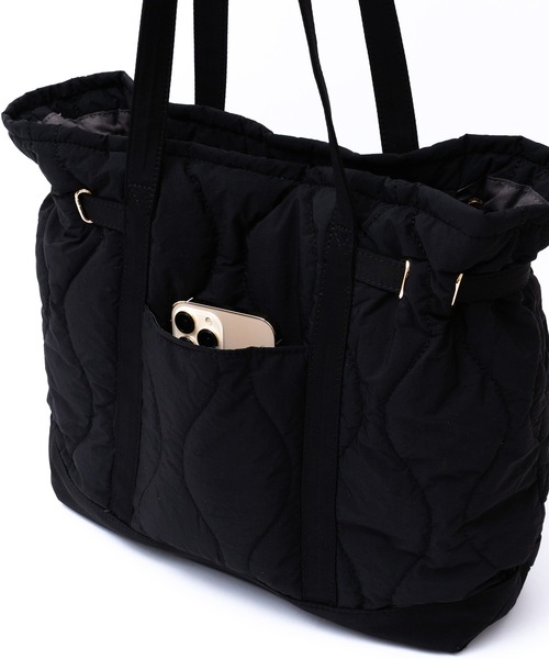 VitaFelice(ヴィータフェリーチェ)の「ベルトデザインキルティングトートバッグ(トートバッグ・レディース・グレー/ブラウン/ブラック・FREE)」の11枚目の写真
