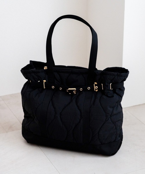 VitaFelice(ヴィータフェリーチェ)の「ベルトデザインキルティングトートバッグ(トートバッグ・レディース・グレー/ブラウン/ブラック・FREE)」の19枚目の写真