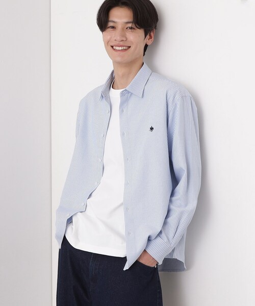 THE SHOP TK (ザ ショップ ティーケー )の「【POLO BCS 別注】 アソート長袖シャツ ストライプ/グレー/デニム(シャツ/ブラウス・メンズ・ブルー系7/ブルー系その他/グレー・03/02/04)」の3枚目の写真