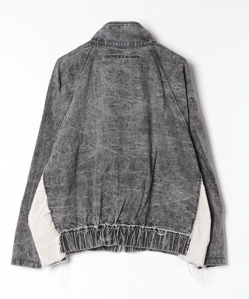 my beautiful landlet(マイビューティフルランドレット)の「【my beautiful landlet】 PIGMENT PRINT WASHED DENIM RAGLAN ZIP BLOUSON - black(ブルゾン・メンズ・ブラック・0/1)」の2枚目の写真
