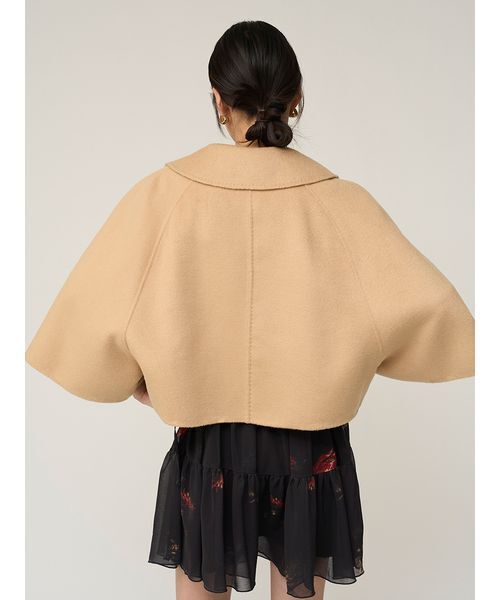 SNIDEL（スナイデル）の「リバーポンチョショートコート（ピーコート・レディース・アイボリー/ベージュ/イエロー・F）」の6枚目の写真