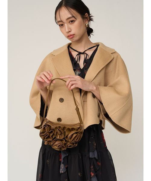 SNIDEL（スナイデル）の「リバーポンチョショートコート（ピーコート・レディース・アイボリー/ベージュ/イエロー・F）」の10枚目の写真