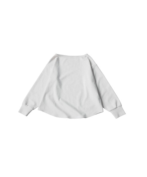 antiqua(アンティカ)の「長袖 ボートネック トップス(Tシャツ/カットソー・レディース・杢グレー/ダークグレー/ブラック/ホワイト・P/R)」の12枚目の写真