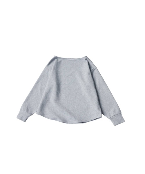 antiqua(アンティカ)の「長袖 ボートネック トップス(Tシャツ/カットソー・レディース・杢グレー/ダークグレー/ブラック/ホワイト・P/R)」の9枚目の写真