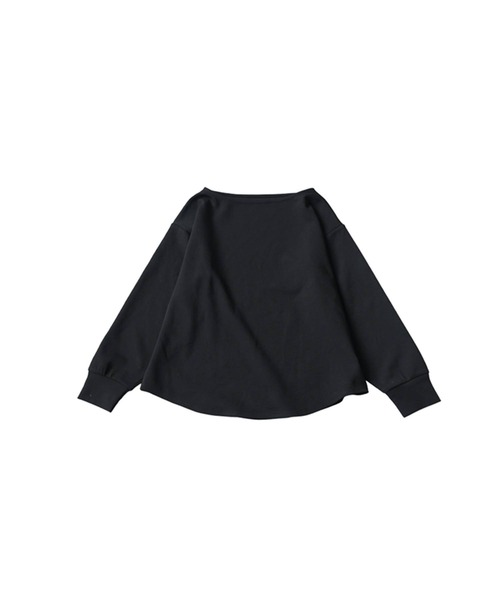 antiqua(アンティカ)の「長袖 ボートネック トップス(Tシャツ/カットソー・レディース・杢グレー/ダークグレー/ブラック/ホワイト・P/R)」の11枚目の写真