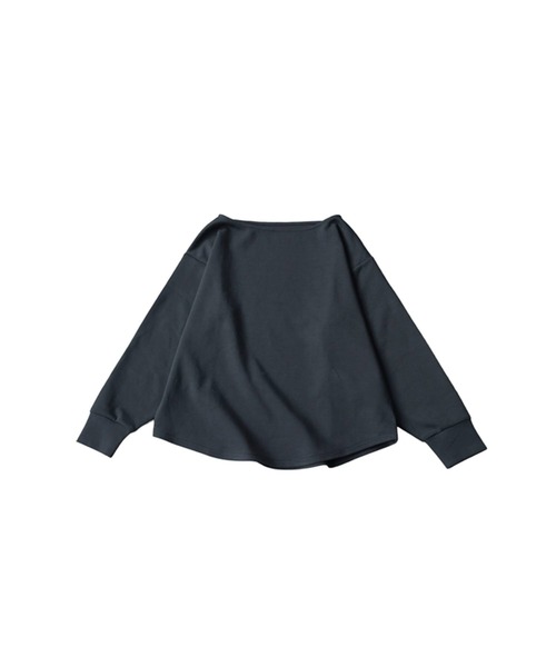 antiqua(アンティカ)の「長袖 ボートネック トップス(Tシャツ/カットソー・レディース・杢グレー/ダークグレー/ブラック/ホワイト・P/R)」の10枚目の写真