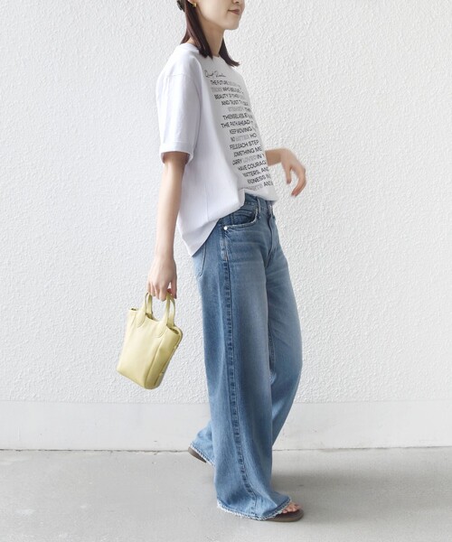 SHIPS(シップス)の「【WEB限定】バック タック ショート スリーブ ロゴ プリント TEE(Tシャツ/カットソー・レディース・チャコールグレー/ライトブルー/オフホワイト・ONE SIZE)」の9枚目の写真