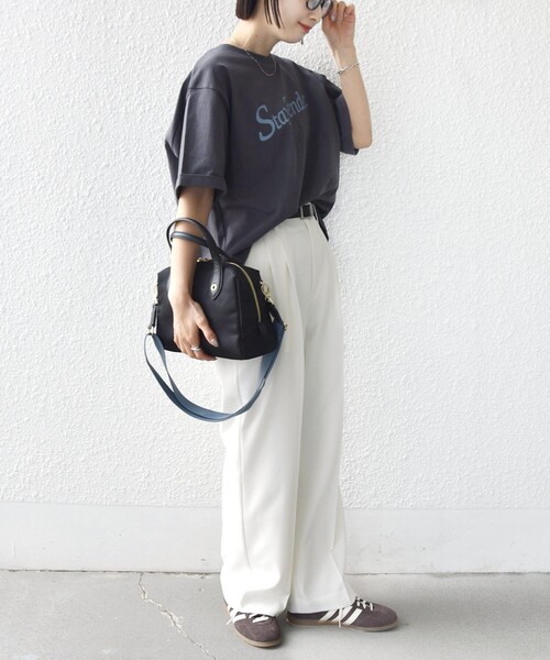 SHIPS(シップス)の「【WEB限定】バック タック ショート スリーブ ロゴ プリント TEE(Tシャツ/カットソー・レディース・チャコールグレー/ライトブルー/オフホワイト・ONE SIZE)」の17枚目の写真