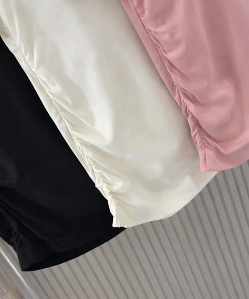 CLOTHY(クロシィ)の「【一枚でも安心して着られるカップ一体型】カップ付ヨガウェア(その他トップス・レディース・ピンク/オフホワイト/ブラック・FREE)」の17枚目の写真