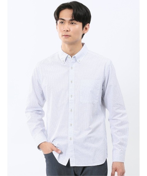 m.f.editorial(エムエフエディトリアル)の「【コットン100%】パネライ/PANERAI プリント ボタンダウン 長袖 シャツ(シャツ/ブラウス・メンズ・ホワイト/アイボリー・MEDIUM/LARGE/X-LARGE)」の2枚目の写真