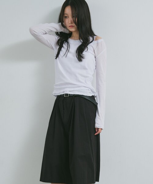 paradigm(パラダイム)の「【paradigm】シアーコットン2ピースレイヤードセットL/S(Tシャツ/カットソー・レディース・チャコールグレー/ブラック/グリーン系その他/ピンク/ホワイト・MEDIUM/SMALL)」の11枚目の写真