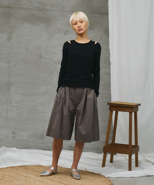 paradigm（パラダイム）の「【paradigm】シアーコットン2ピースレイヤードセットL/S（Tシャツ/カットソー・レディース・チャコールグレー/ブラック/グリーン系その他/ピンク/ホワイト・MEDIUM/SMALL）」の12枚目の写真