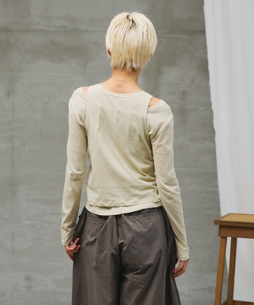 paradigm（パラダイム）の「【paradigm】シアーコットン2ピースレイヤードセットL/S（Tシャツ/カットソー・レディース・チャコールグレー/ブラック/グリーン系その他/ピンク/ホワイト・MEDIUM/SMALL）」の16枚目の写真