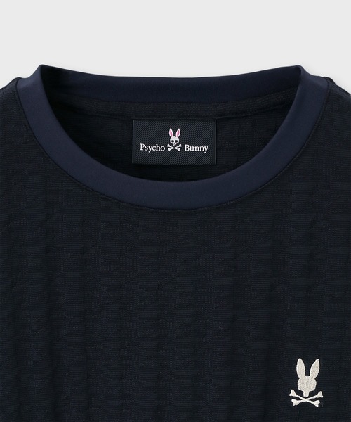 Psycho Bunny（サイコバニー）の「リンクスニット 千鳥格子柄Tシャツ（Tシャツ/カットソー・メンズ・ネイビー/ホワイト・MEDIUM/LARGE/X-LARGE/SMALL）」の12枚目の写真
