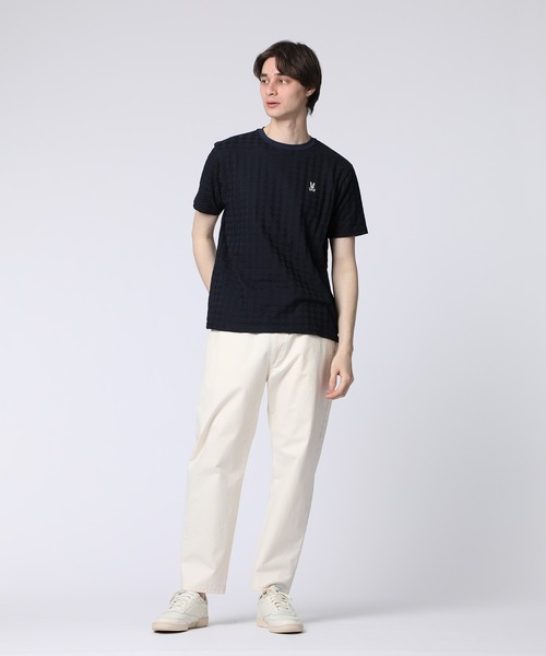 Psycho Bunny（サイコバニー）の「リンクスニット 千鳥格子柄Tシャツ（Tシャツ/カットソー・メンズ・ネイビー/ホワイト・MEDIUM/LARGE/X-LARGE/SMALL）」の9枚目の写真