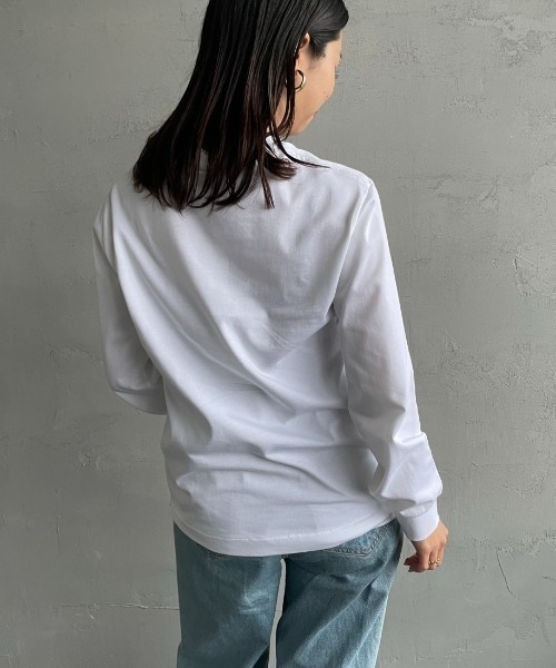 LACOSTE（ラコステ）の「[LACOSTE/ラコステ] ワンポイントロゴ ロングスリーブTシャツ（Tシャツ/カットソー・レディース・ホワイト/ネイビー/ブラック・2/3/4/5）」の5枚目の写真