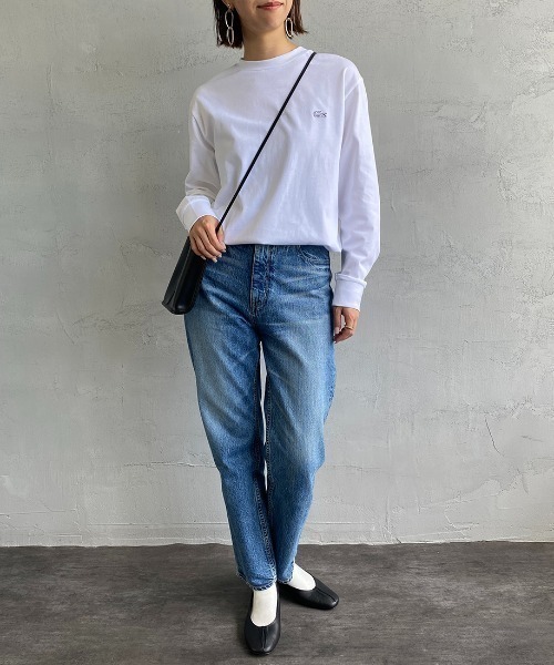 LACOSTE（ラコステ）の「[LACOSTE/ラコステ] ワンポイントロゴ ロングスリーブTシャツ（Tシャツ/カットソー・レディース・ホワイト/ネイビー/ブラック・2/3/4/5）」の10枚目の写真