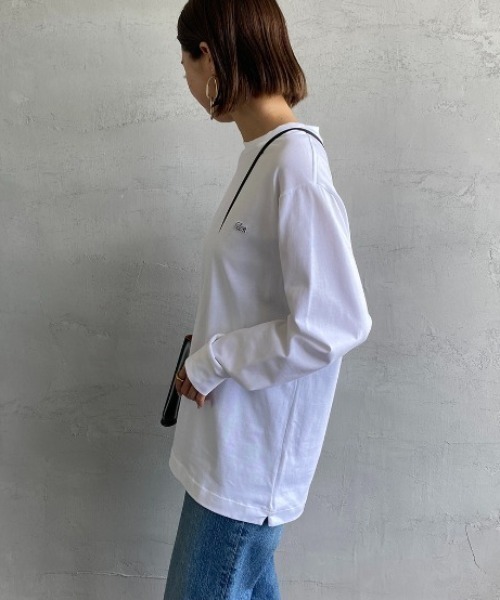 LACOSTE（ラコステ）の「[LACOSTE/ラコステ] ワンポイントロゴ ロングスリーブTシャツ（Tシャツ/カットソー・レディース・ホワイト/ネイビー/ブラック・2/3/4/5）」の12枚目の写真