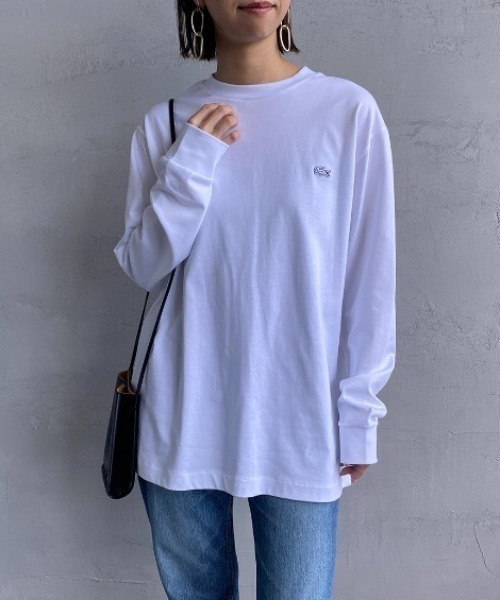 LACOSTE（ラコステ）の「[LACOSTE/ラコステ] ワンポイントロゴ ロングスリーブTシャツ（Tシャツ/カットソー・レディース・ホワイト/ネイビー/ブラック・2/3/4/5）」の22枚目の写真
