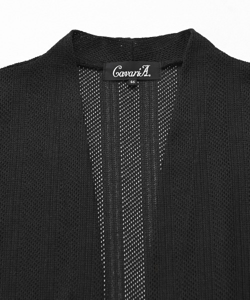 CavariA(キャバリア)の「『CavariA/キャバリア』ジャガードニットソーノーカラーカーディガン(カーディガン/ボレロ・メンズ・アイボリー/ブラック・XL/L/M)」の11枚目の写真