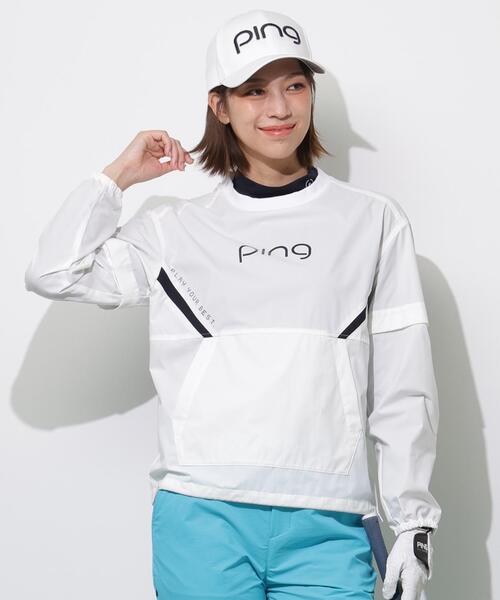 【ホワイト】リップストップ2WAYブルゾン <PERFORMANCE> (LADIES) PING APPAREL】リップストップ2WAYブルゾン ＜PERFORMANCE＞ (LADIES