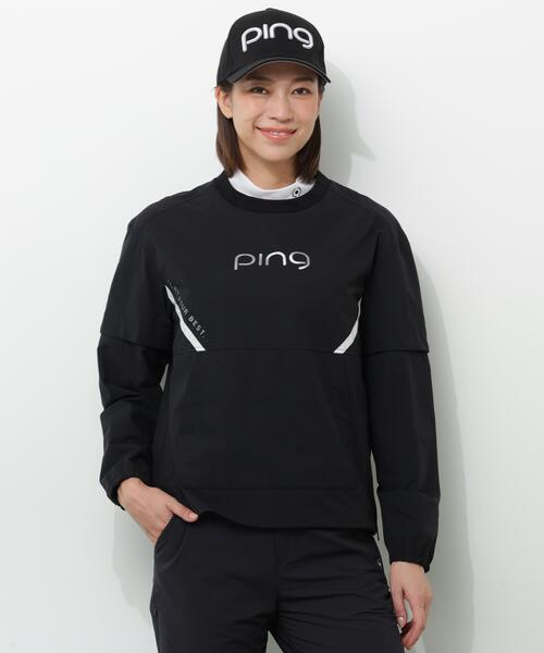 【ブラック】リップストップ2WAYブルゾン <PERFORMANCE> (LADIES) PING APPAREL】リップストップ2WAYブルゾン ＜PERFORMANCE＞ (LADIES