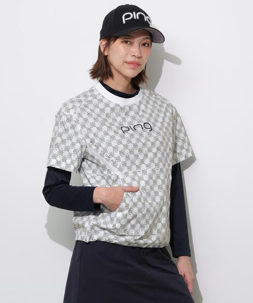 【ブラック】リップストップ2WAYブルゾン <PERFORMANCE> (LADIES) PING APPAREL】リップストップ2WAYブルゾン ＜PERFORMANCE＞ (LADIES