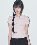 ILLIGO（イリゴ）の「ドットピンタックカラーTシャツピンク（Tシャツ
