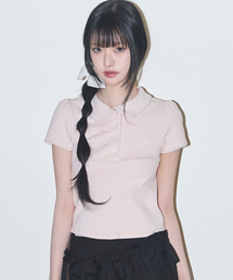 ILLIGO（イリゴ）の「ドットピンタックカラーTシャツピンク（Tシャツ