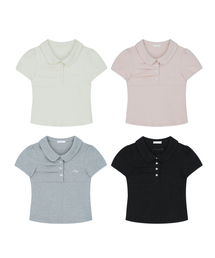 ILLIGO（イリゴ）の「ドットピンタックカラーTシャツピンク（Tシャツ