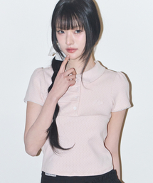 ILLIGO（イリゴ）の「ドットピンタックカラーTシャツピンク（Tシャツ