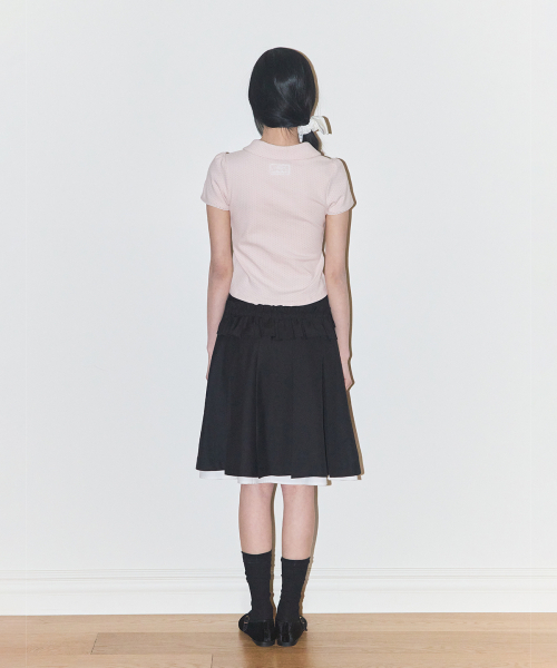 ILLIGO（イリゴ）の「ドットピンタックカラーTシャツピンク（Tシャツ