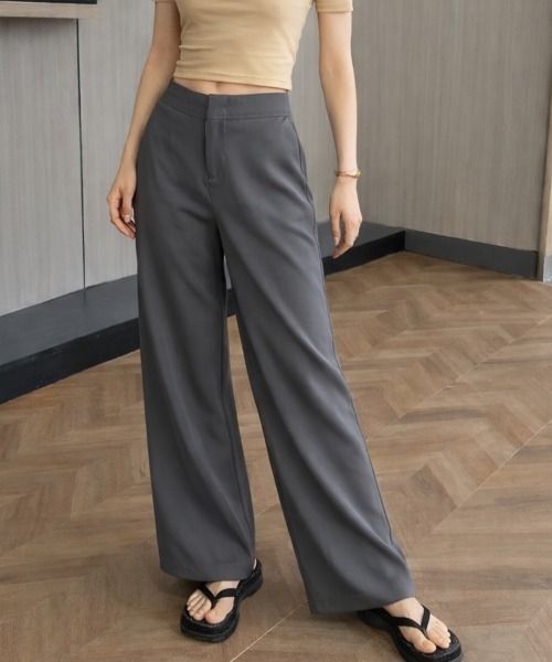 SallyLunn(サリーラン)の「ハイウエストワイドパンツ(その他パンツ・レディース・ブラック/グレー/ベージュ・LARGE/MEDIUM)」の5枚目の写真