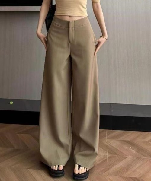 SallyLunn(サリーラン)の「ハイウエストワイドパンツ(その他パンツ・レディース・ブラック/グレー/ベージュ・LARGE/MEDIUM)」の6枚目の写真
