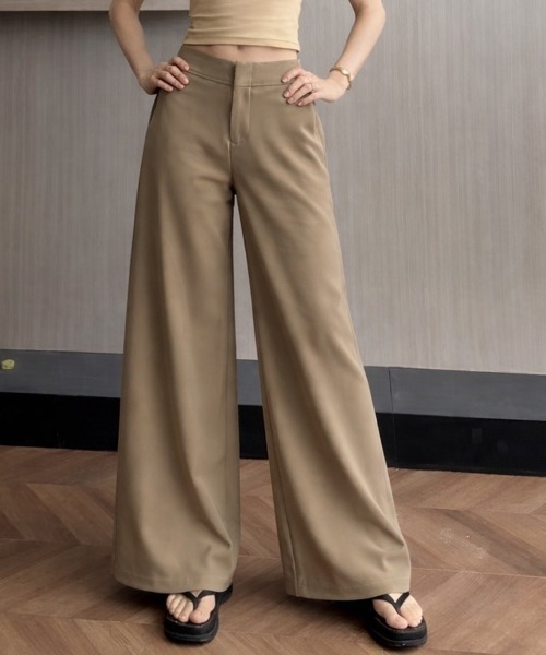 SallyLunn(サリーラン)の「ハイウエストワイドパンツ(その他パンツ・レディース・ブラック/グレー/ベージュ・LARGE/MEDIUM)」の7枚目の写真