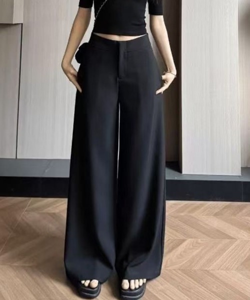 SallyLunn(サリーラン)の「ハイウエストワイドパンツ(その他パンツ・レディース・ブラック/グレー/ベージュ・LARGE/MEDIUM)」の8枚目の写真