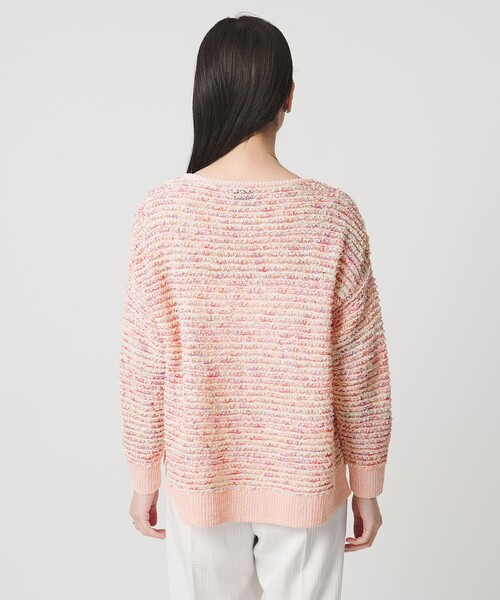 UNITED ARROWS（ユナイテッドアローズ）の「ミックスヤーン プルオーバーニット（ニット/セーター・レディース・ネイビー/ライトピンク・FREE）」の10枚目の写真