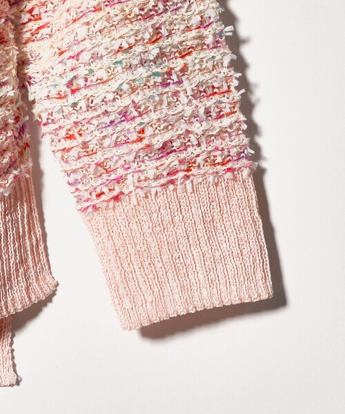 UNITED ARROWS（ユナイテッドアローズ）の「ミックスヤーン プルオーバーニット（ニット/セーター・レディース・ネイビー/ライトピンク・FREE）」の14枚目の写真