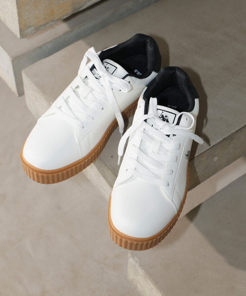 U.S. POLO ASSN.(ユーエスポロアッスン)の「『U.S. POLO ASSN/ユーエスポロアッスン』厚底スニーカー(スニーカー・メンズ・ブラック×ホワイト/ホワイト/ブラック・26.5cm/27.5cm/25.5cm)」の1枚目の写真