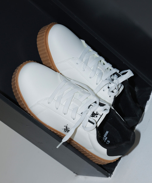 U.S. POLO ASSN.(ユーエスポロアッスン)の「『U.S. POLO ASSN/ユーエスポロアッスン』厚底スニーカー(スニーカー・メンズ・ブラック×ホワイト/ホワイト/ブラック・26.5cm/27.5cm/25.5cm)」の4枚目の写真