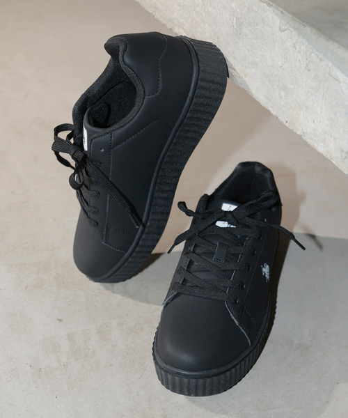 U.S. POLO ASSN.(ユーエスポロアッスン)の「『U.S. POLO ASSN/ユーエスポロアッスン』厚底スニーカー(スニーカー・メンズ・ブラック×ホワイト/ホワイト/ブラック・26.5cm/27.5cm/25.5cm)」の5枚目の写真