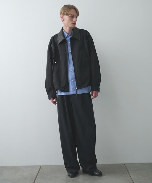 STUDIOUS(ステュディオス)の「【STUDIOUS】Leather collar Balloon Blouson(ブルゾン・メンズ・ブラック/ベージュ/ワイン・2/1)」の4枚目の写真