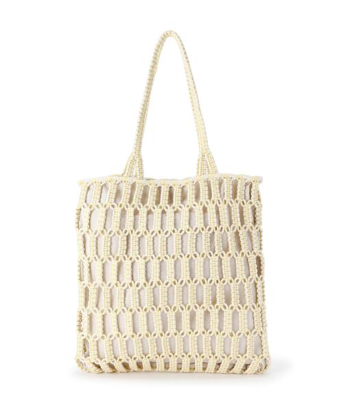 NATURAL BEAUTY BASIC(ナチュラルビューティーベーシック)の「◇バイカラーマクラメトートバッグ(トートバッグ・レディース・ブラウン系その他/イエロー系その他・フリ-)」の11枚目の写真