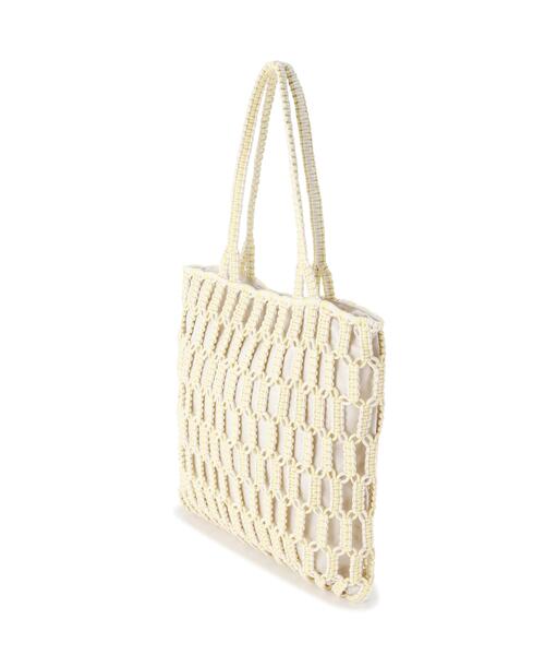 NATURAL BEAUTY BASIC(ナチュラルビューティーベーシック)の「◇バイカラーマクラメトートバッグ(トートバッグ・レディース・ブラウン系その他/イエロー系その他・フリ-)」の3枚目の写真