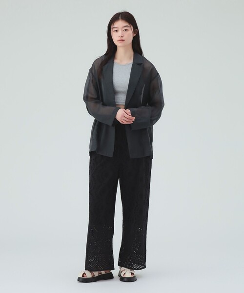 BEAMS HEART(ビームスハート)の「【洗濯可・ウエストゴムで快適】INDIA レースワイド パンツ(その他パンツ・レディース・オフホワイト/ブラック/ブラウン・FREE)」の19枚目の写真