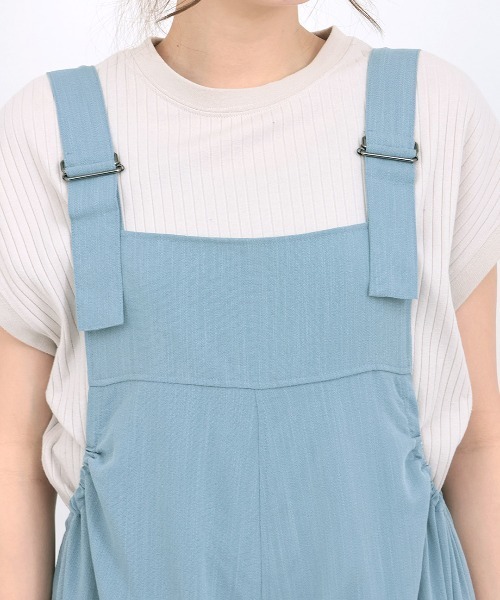 チチカカ（チチカカ）の「Orale! サルエル風サロペットパンツ（サロペット/オーバーオール・レディース・ブラック/カーキ/ライトブルー・FREE）」の4枚目の写真