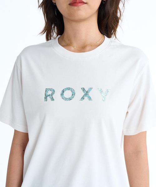 ROXY(ロキシー)の「ROXY ウィメンズ WILDSIDE PAISLEY Tシャツ 【2026年春夏モデル】(Tシャツ/カットソー・レディース・ナチュラル/ブラック/パープル・MEDIUM/LARGE)」の1枚目の写真